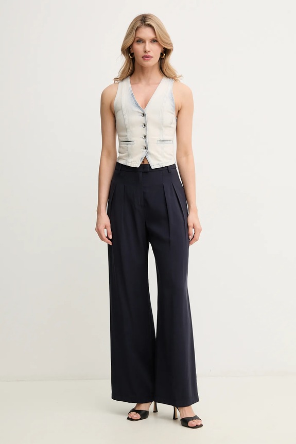 Patrizia Pepe vestă din denim 2C1608.D105 albastru SS25
