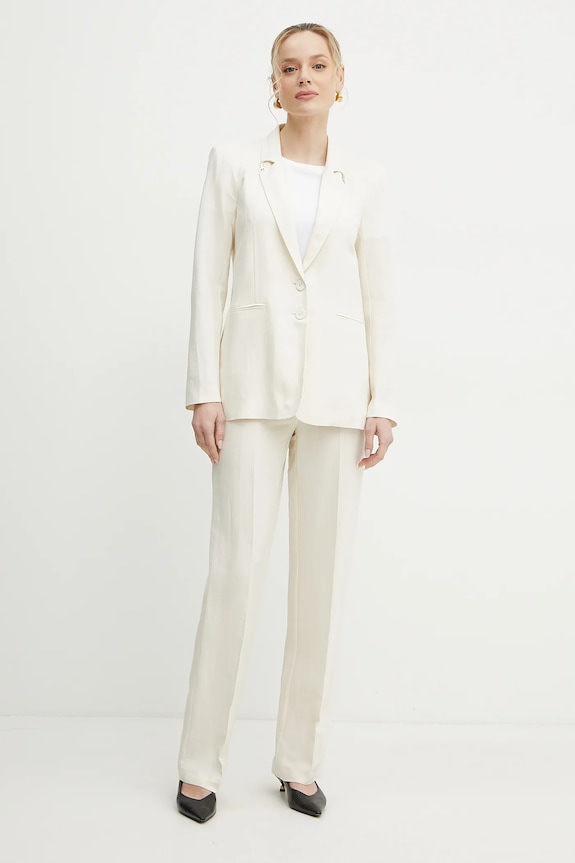 Patrizia Pepe giacca in lino misto 2S1524.A052 beige SS25