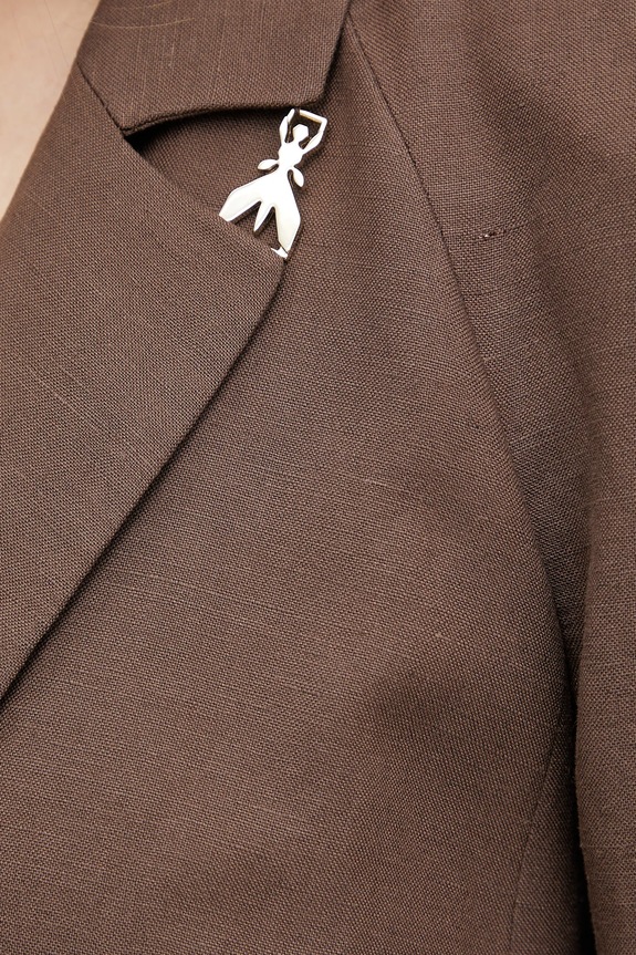 Patrizia Pepe giacca in lino misto 2S1524.A052 marrone