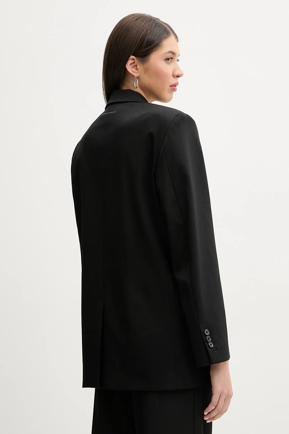 Ρούχα Μπλέιζερ με μίγμα μαλλιού MM6 Maison Margiela S52BN0136.M35153 μαύρο