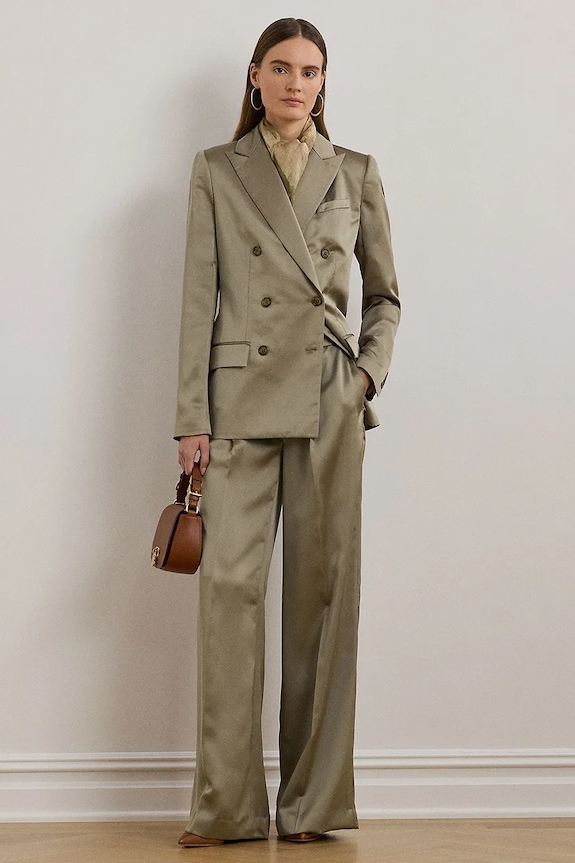 Σακάκι Lauren Ralph Lauren ύφασμα καφέ 200963667