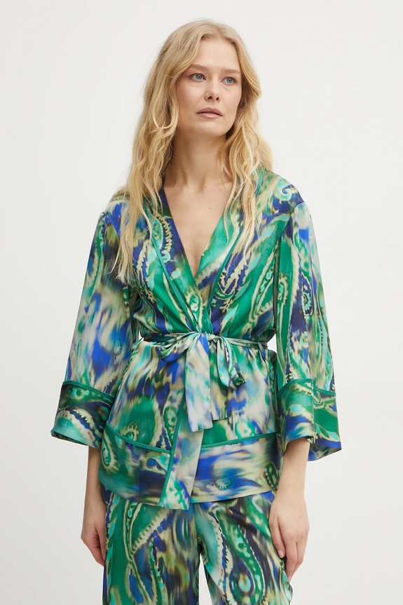 Simona Corsellini kimono tkanina zielony P25CPGI012