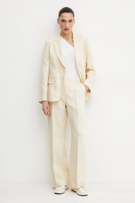 Weekend Max Mara len blézer 2515041012600 bézs SS25