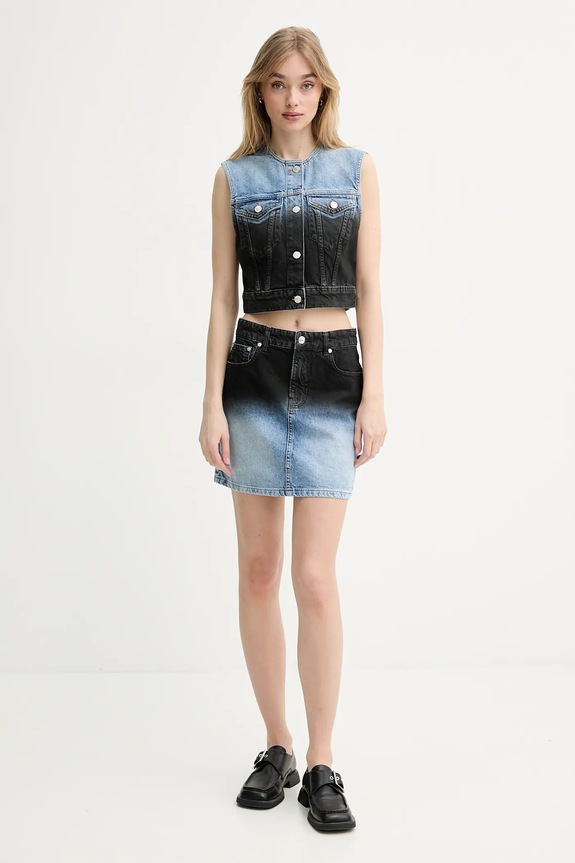 Moschino Jeans kamizelka jeansowa 1002.3719 niebieski SS25