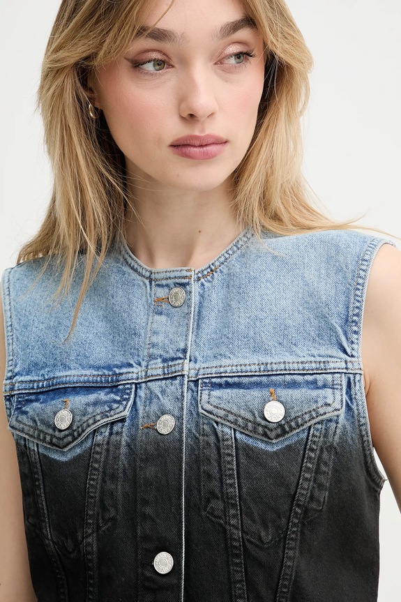 Moschino Jeans kamizelka jeansowa niebieski 1002.3719