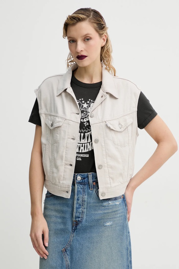 Levi's ujjatlan SHRUNKEN 90S VEST nem bélelt bézs 001W2