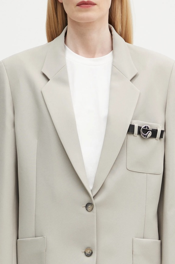 Coperni blazer Belted Pocket Tailored beige COPV69F3004