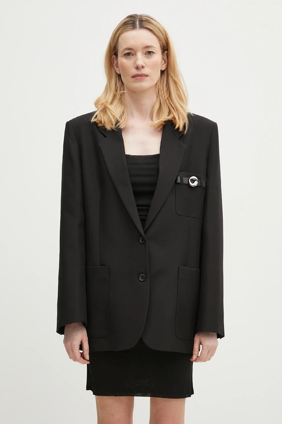Sako Coperni Belted Pocket Tailored oversize černá COPV69F3004