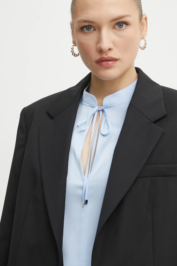 BOSS marynarka wełniana czarny 50537387