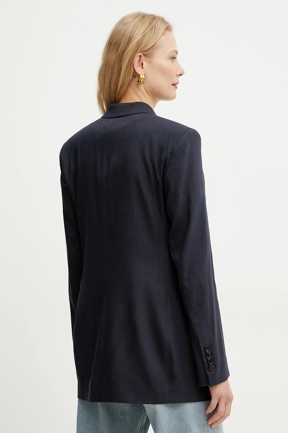 Odjeća Laneni sako BOSS 50537956 mornarsko plava