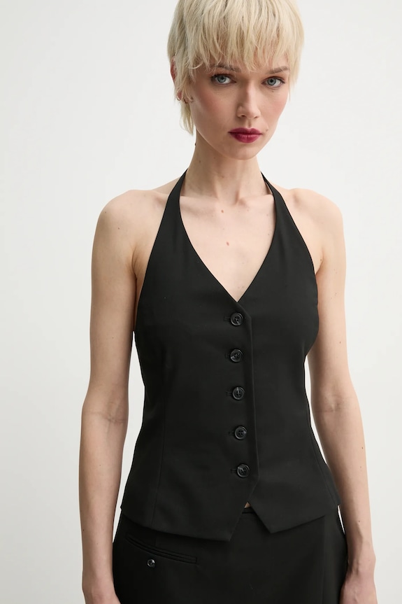 Samsoe Samsoe gilet SANEEM black F25100157