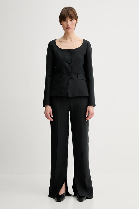 Remain blézer vászonkeverékből 502522100 fekete SS25