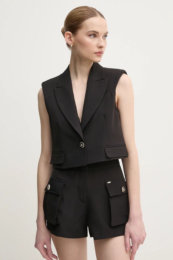 Prsluk Gaudi bez uzorka crna 511FD35015