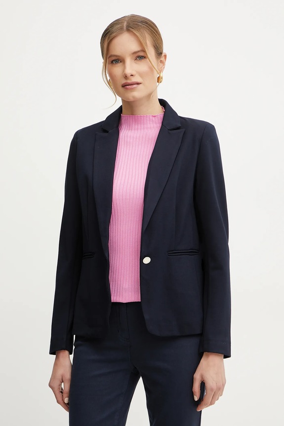 Σακάκι Morgan VELO πλεκτό ύφασμα σκούρο μπλε VELO