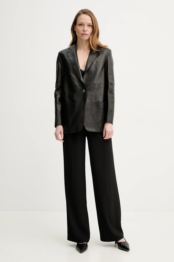 Kožni sako AERON MERCEDES BL047019 crna SS25