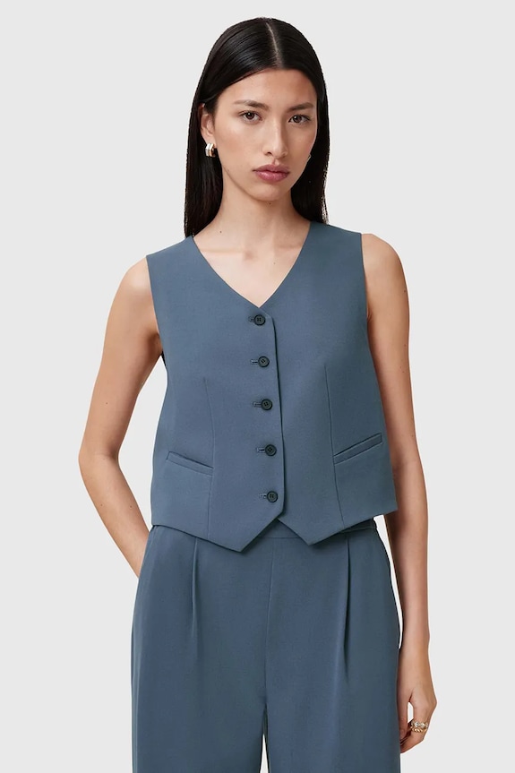 AllSaints vesta ALEIDA cu captuseala albastru W005QC