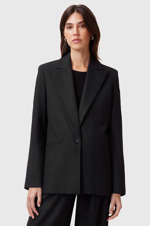 AllSaints marynarka PINNIE drobny wzór czarny W032QC
