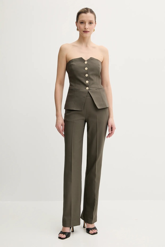 Morgan μπλούζα με ανοιχτούς ώμους γυναικεία με βαμβάκι CLODI.F CLODI.F πράσινο SS26