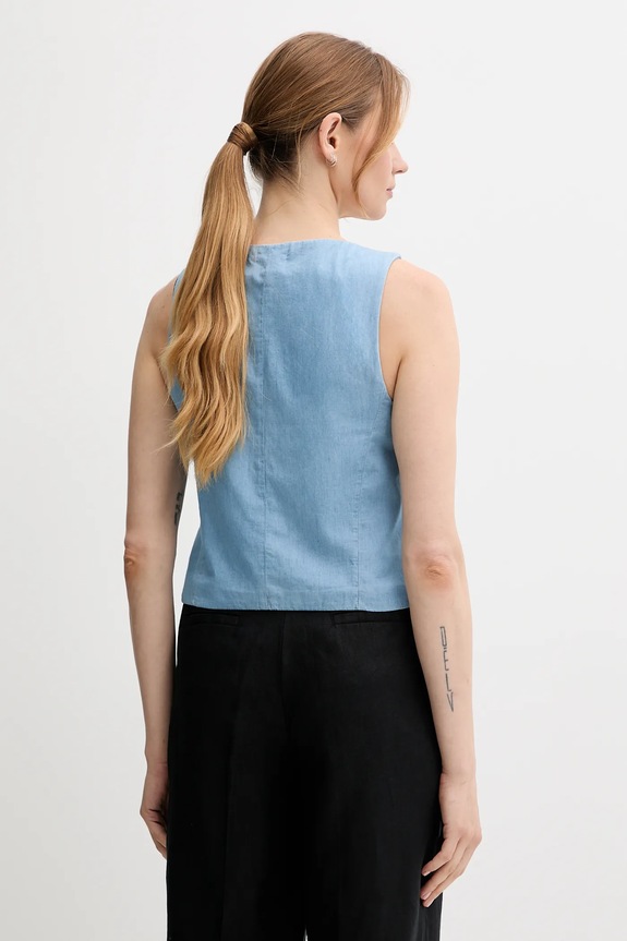 Ruházat United Colors of Benetton pamut mellény 2DHJDJ010 kék