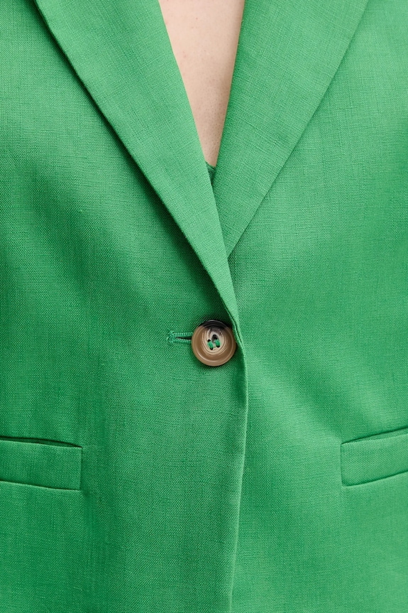 United Colors of Benetton giacca in lino 2AGHDW037 verde