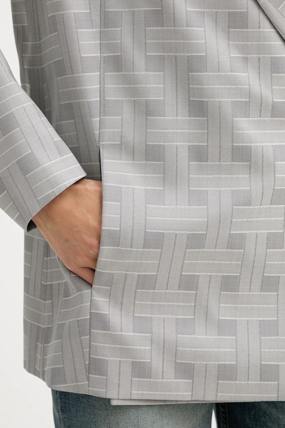 Kenzo geacă de lână FF52VE2589JW.93 gri
