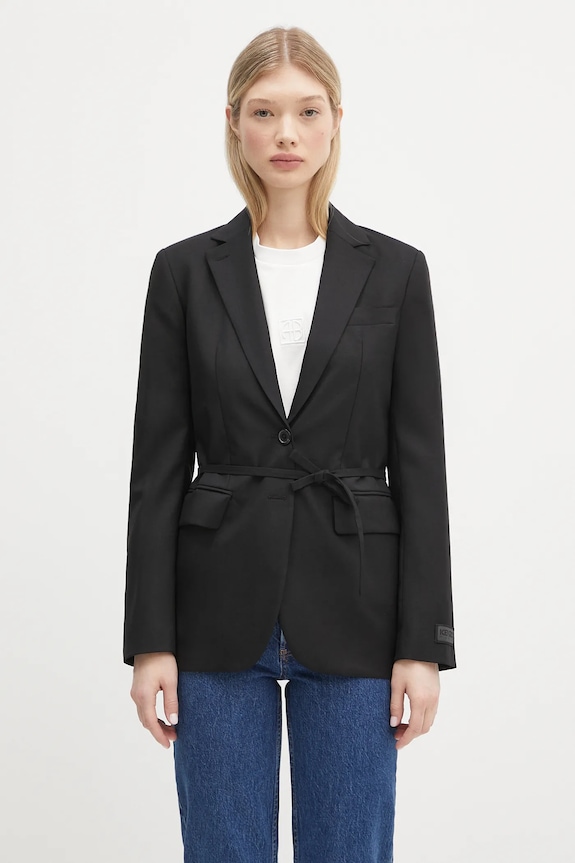Kenzo wool blazer with lining black FF52VE2619RA.99