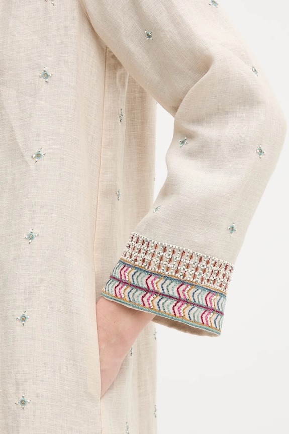 Hoss Intropia copriletto in lino 5479199 beige