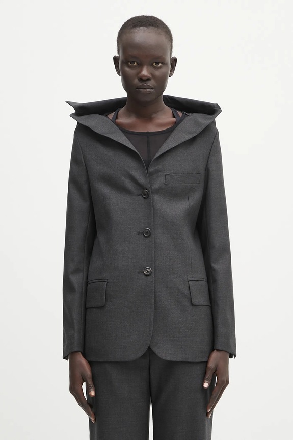 Μάλλινο σακάκι Our Legacy Kaonashi Blazer μαλλί μαύρο W2250KP