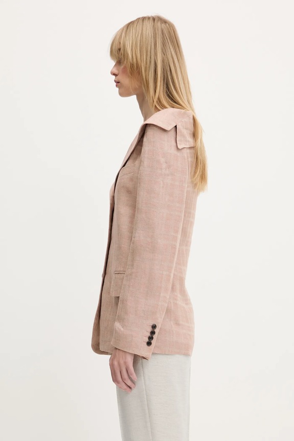 Our Legacy marynarka lniana Kaonashi Blazer W2250KH beżowy SS25