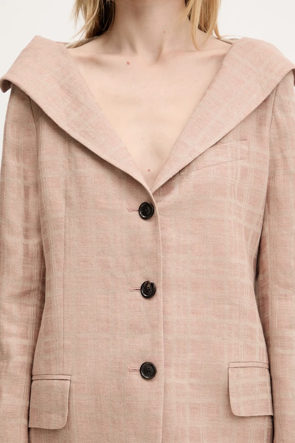 Our Legacy marynarka lniana Kaonashi Blazer beżowy W2250KH