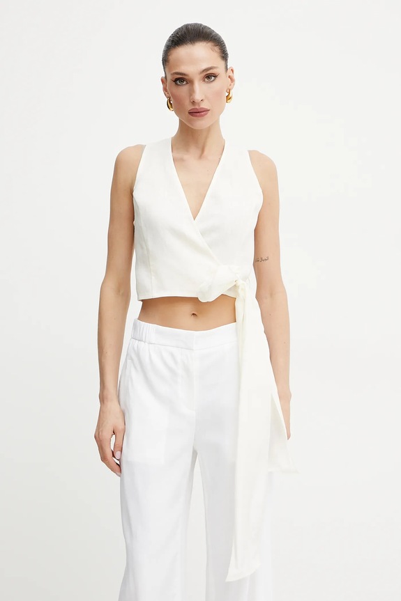 Forte Forte bluzka lniana regular beżowy 13827.my.top