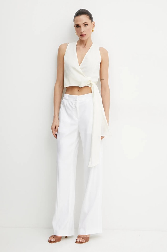 Forte Forte bluzka lniana 13827.my.top beżowy SS25