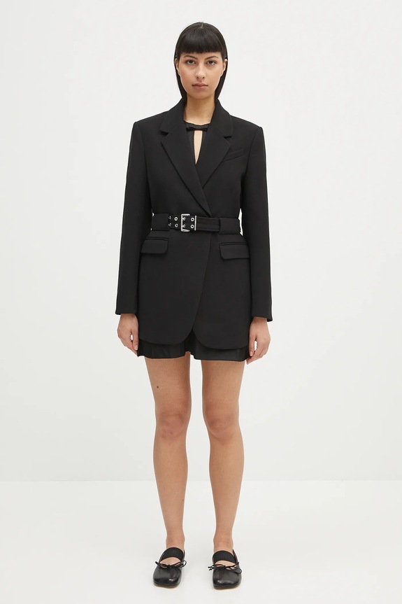 GANNI marynarka Bonded Crepe W0241