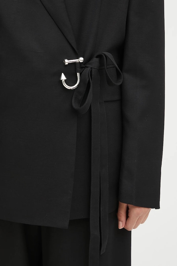 Sako s příměsí hedvábí JW Anderson Tailored Wrap černá JK0369.PG1684.999