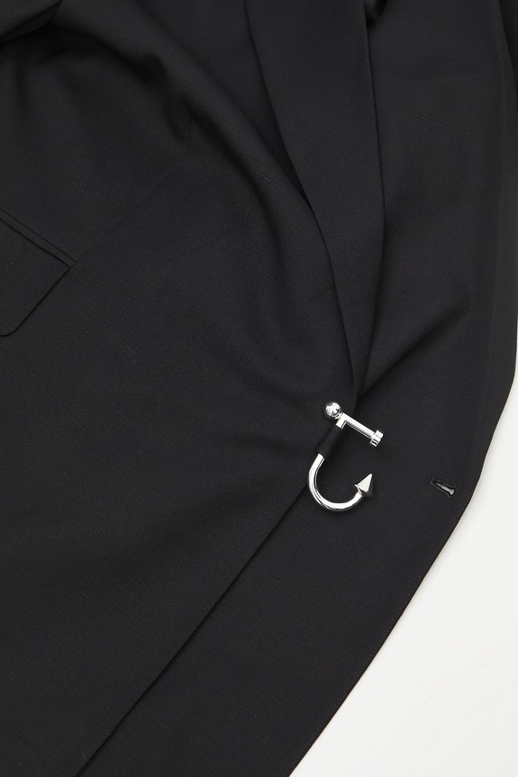 Sako s příměsí hedvábí JW Anderson Tailored Wrap JK0369.PG1684.999 černá