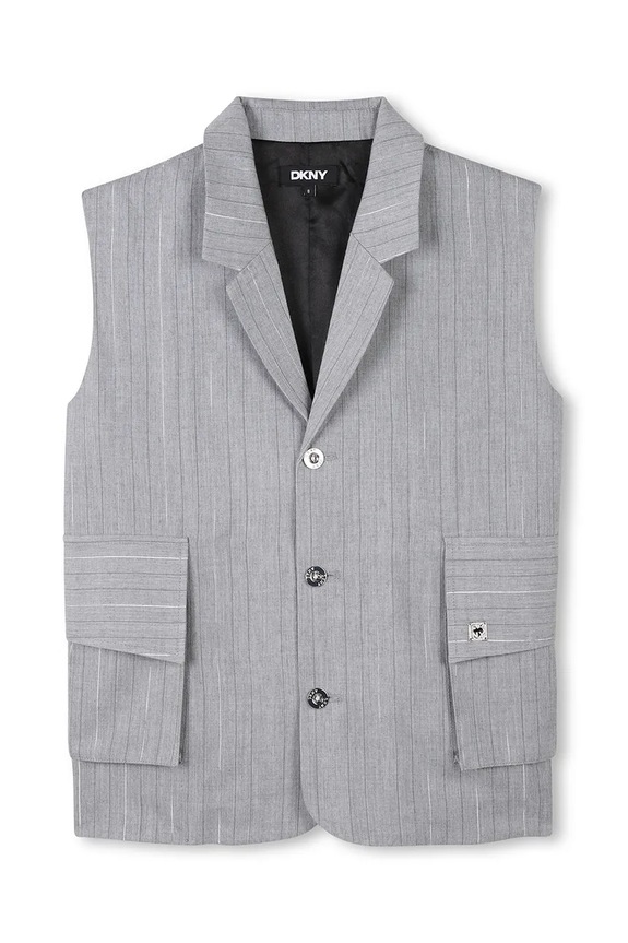 Detská vesta Dkny D62278.156.162 sivá SS25