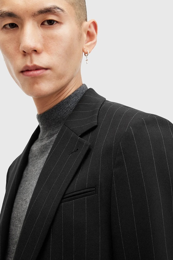 Ρούχα Σακάκι AllSaints HEDDON M041QB μαύρο