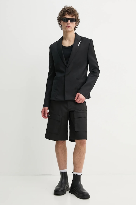 Vlnené sako Heliot Emil SS25.M.04.048.BLK01 čierna SS25