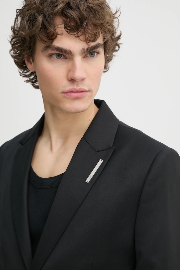 Heliot Emil giacca in lana nero SS25.M.04.048.BLK01