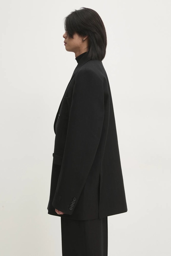 Шерстяной пиджак VETEMENTS Double Breasted Evening UA66JA450B1 чёрный SS25