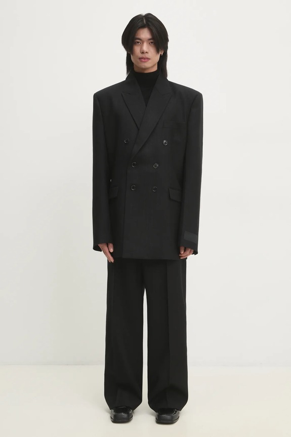 Шерстяной пиджак VETEMENTS Double Breasted Evening UA66JA450B1