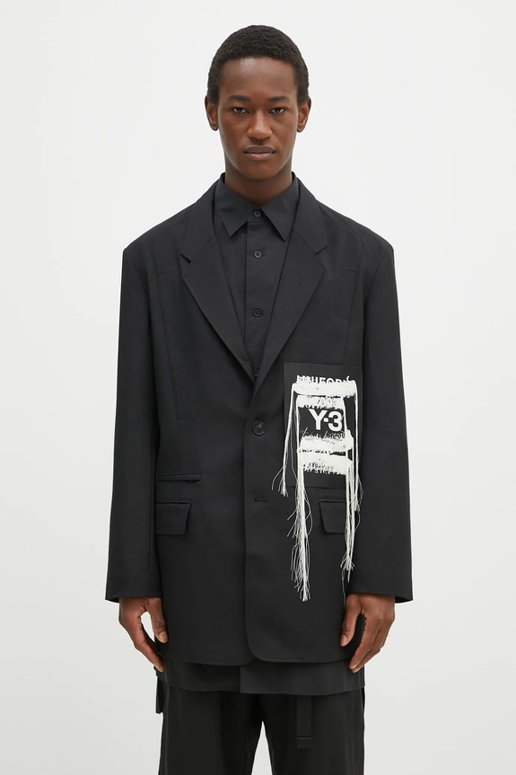 Y-3 blazer Sport Uniform Patch Blazer fabric black JM3358