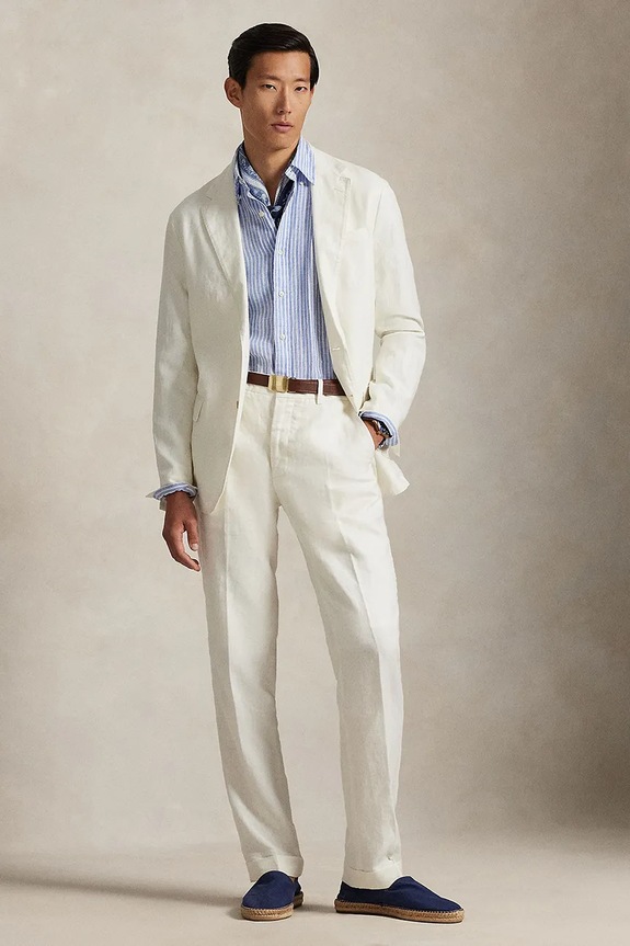 Abbigliamento Polo Ralph Lauren giacca in lino Sportcoat 715927474 beige