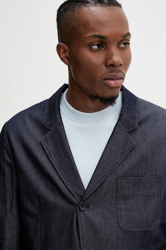 PS Paul Smith pamut blézer M2R.2344.P22337 sötétkék