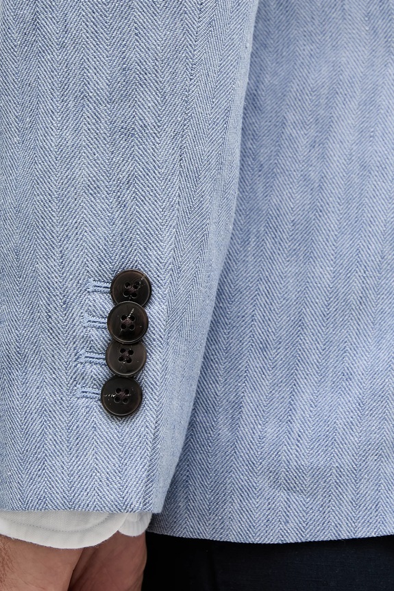 Tommy Hilfiger giacca in lino misto MW0MW38895 blu