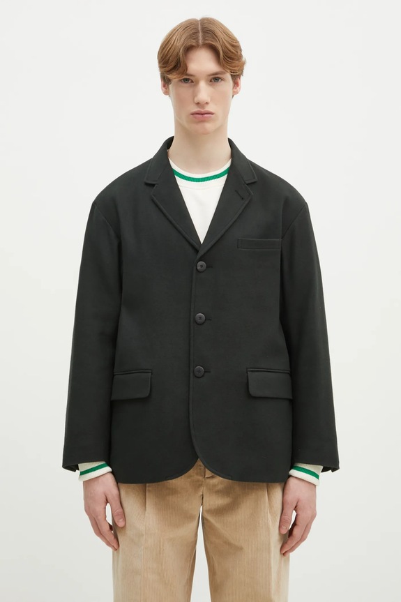 Visvim geacă de lână Bowen Blazer cu captuseala negru 125105013021