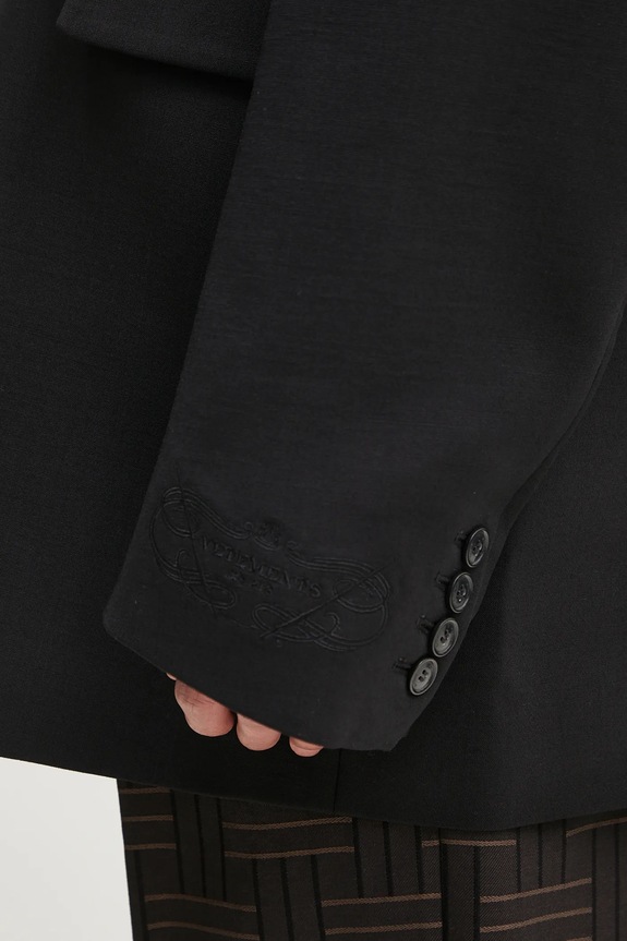 Vlnené sako VETEMENTS Logo Embroidered UA65JA710B