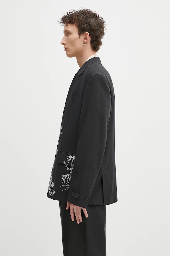 Kenzo blazer con aggiunta di lana FF55VE1429RI.99 nero SS25