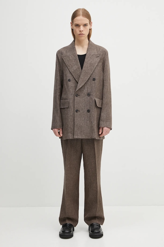 Our Legacy marynarka lniana Sharp Db Blazer M2250STC