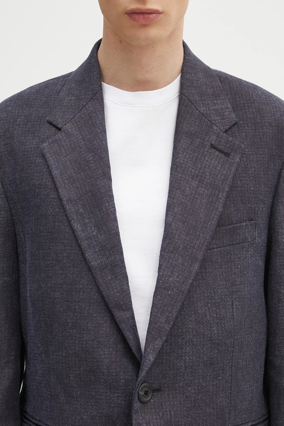 Plátěné sako Our Legacy Unconstructed Shinjuku Blazer fialová M2250UD